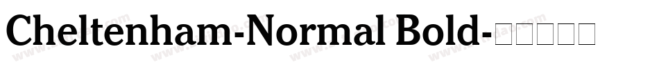 Cheltenham-Normal Bold字体转换